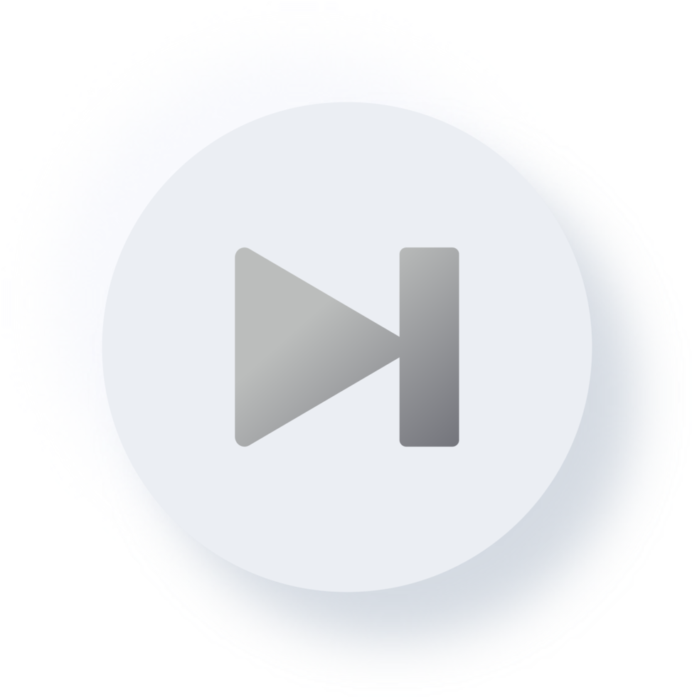 Neumorphic Play Next Icon, Neumorphism UI Button png