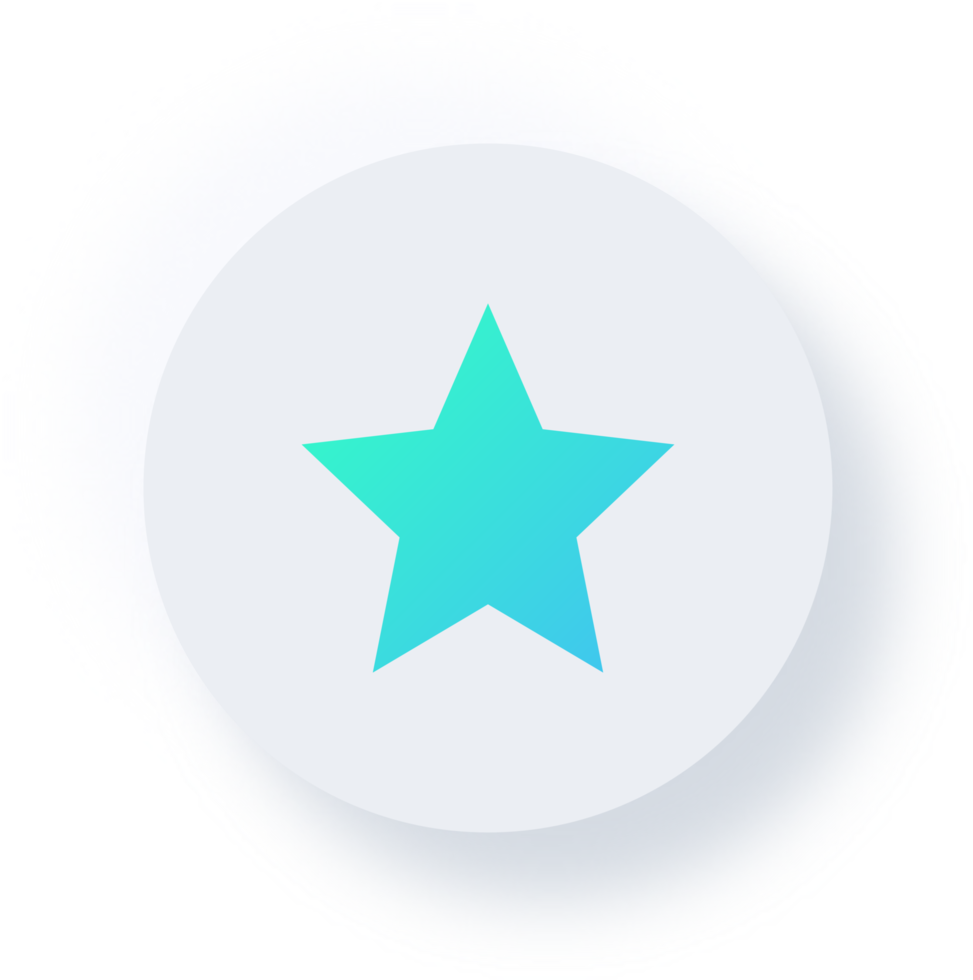 Neumorphic Star Icon, Neumorphism UI Button png