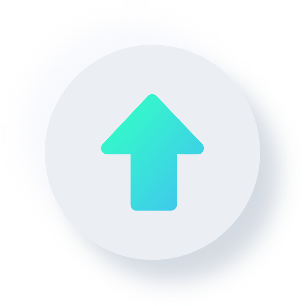 Neumorphic Up Arrow Icon, Neumorphism UI Button png