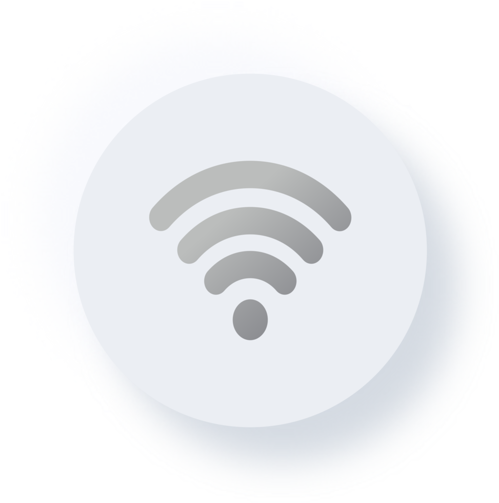 neumorfico Wi-Fi icona, neumorphism Wi-Fi pulsante png