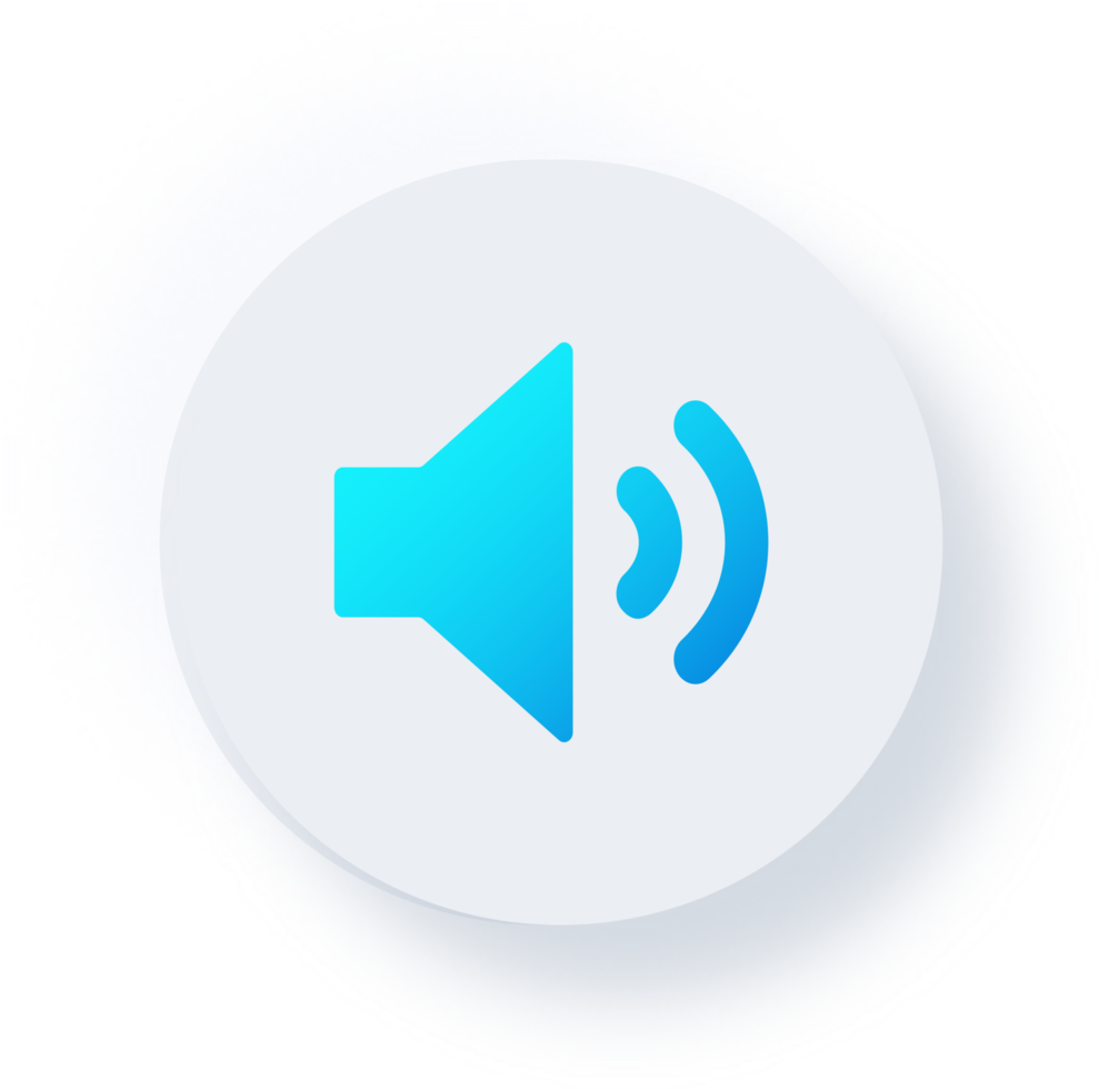 icône de haut-parleur neumorphique, bouton de haut-parleur neumorphisme png