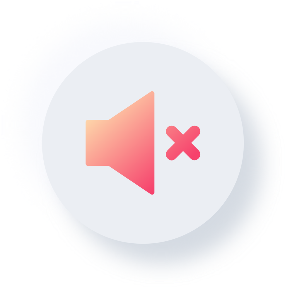 Neumorphic Mute Icon, Neumorphism Mute Button png