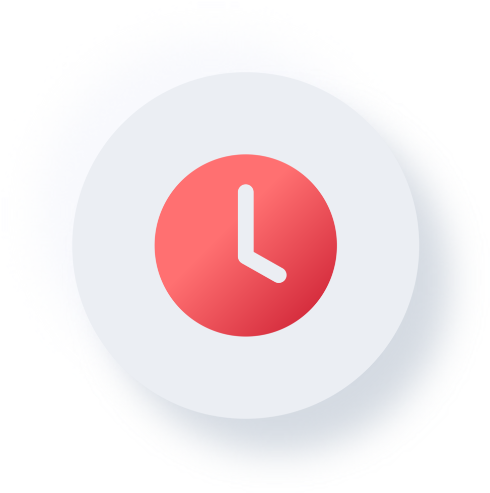 Neumorphic Clock Icon, Neumorphism Clock Button png