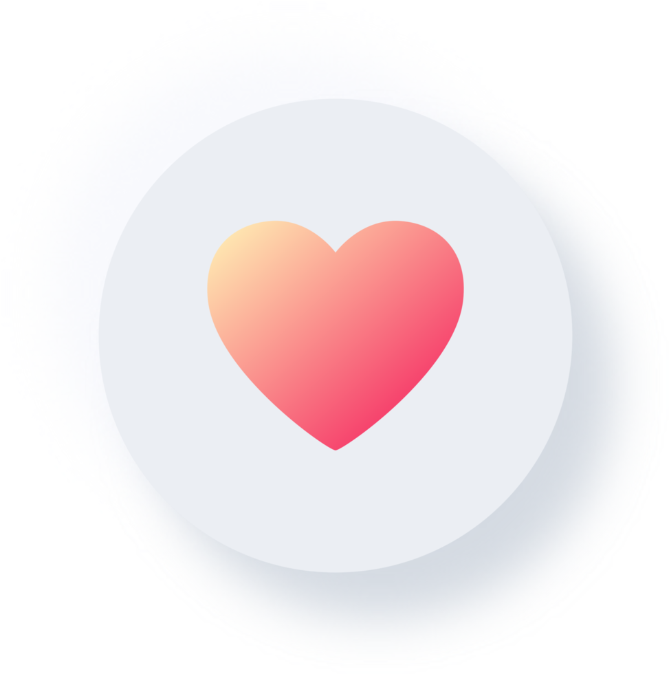 neumorf hjärta ikon, neumorphism ui knapp png