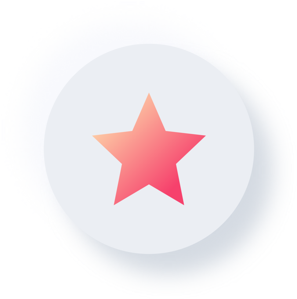 Neumorphic Star Icon, Neumorphism UI Button png