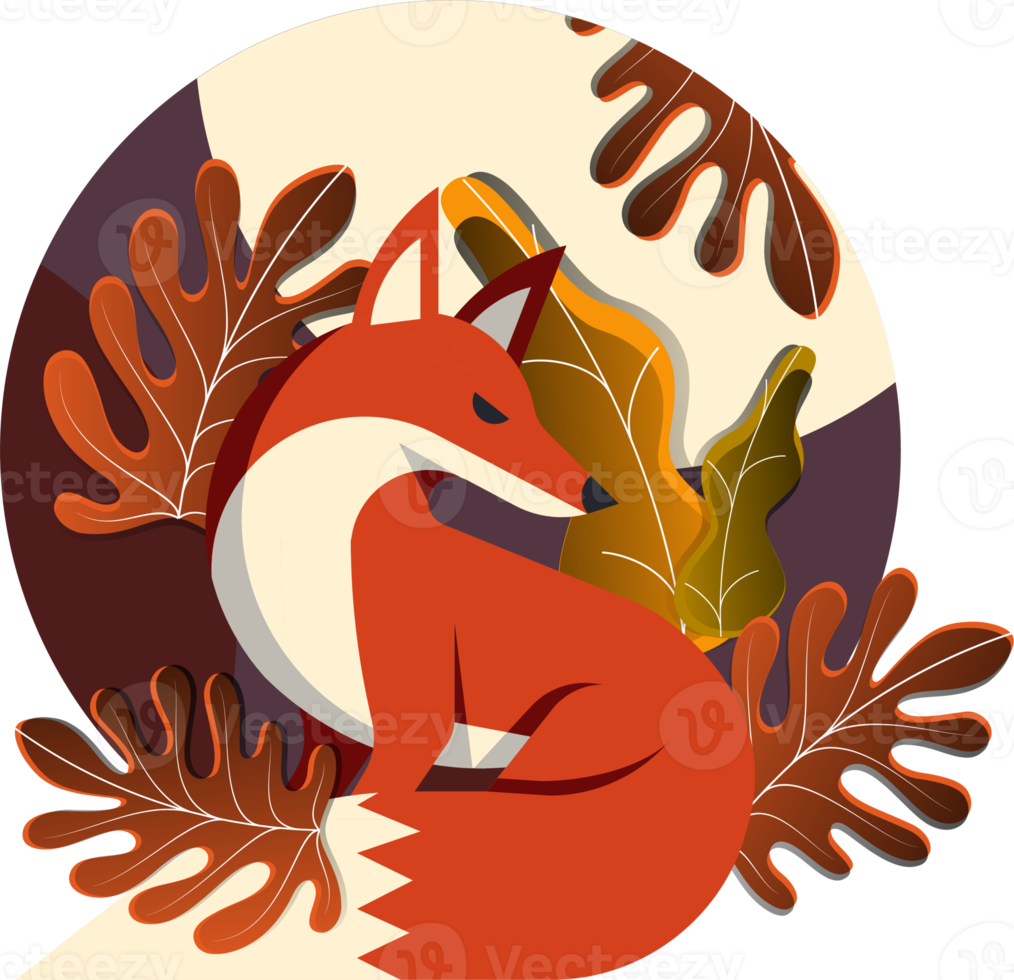 Autumn sticker decoration png