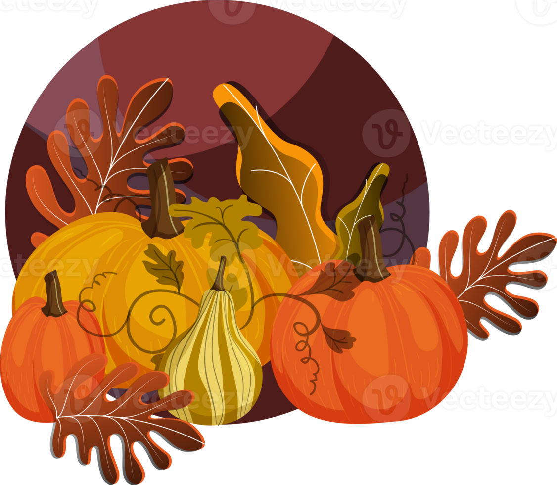 Autumn sticker decoration png