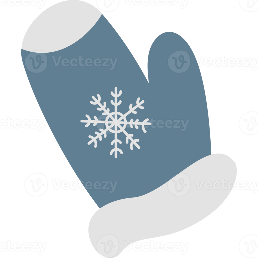 Snowflake glove. Winter clothes png