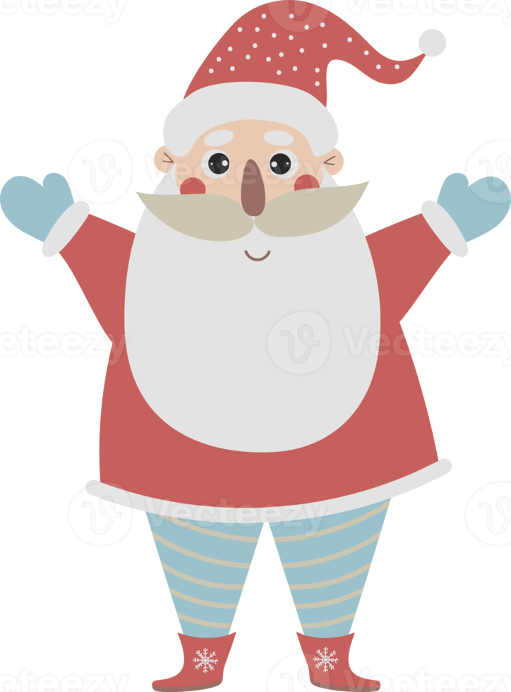 Cute happy Santa Claus png