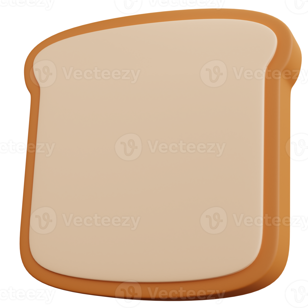 3d rendering bread isolated png