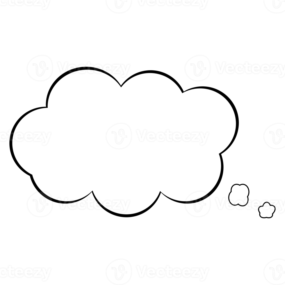 text cloud bubble thinking with transparent background png