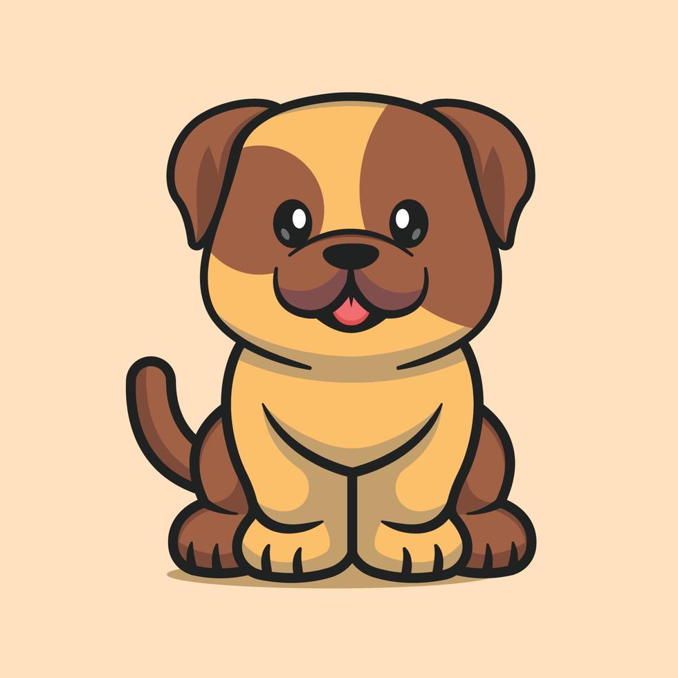 Chocolate Cute Dog vector