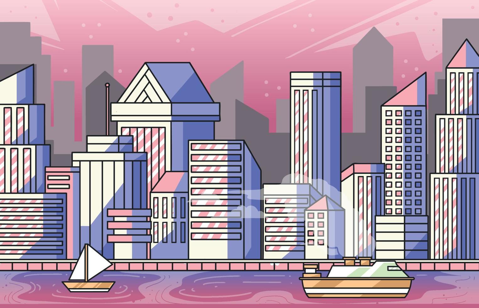 city scape building city concept vector