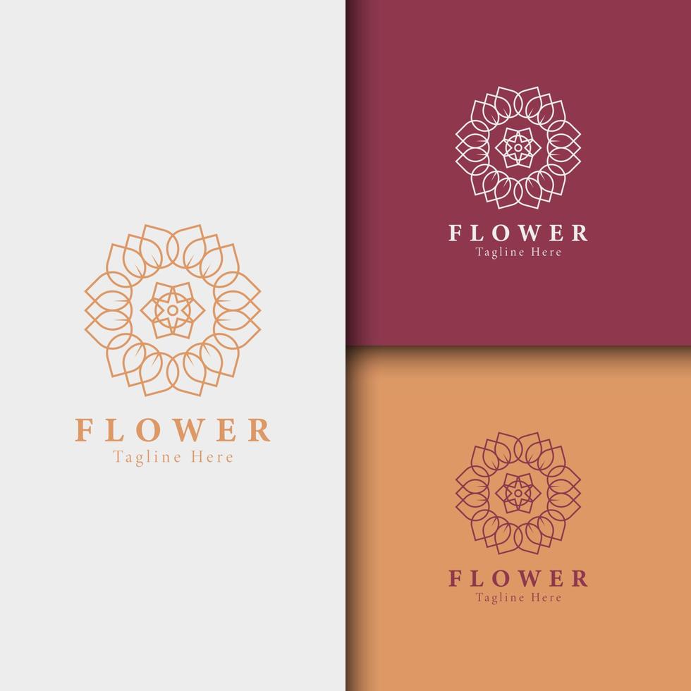 flor de belleza, diseño de bienestar de plantilla de logotipo de spa para vector de negocio de bienestar de salud