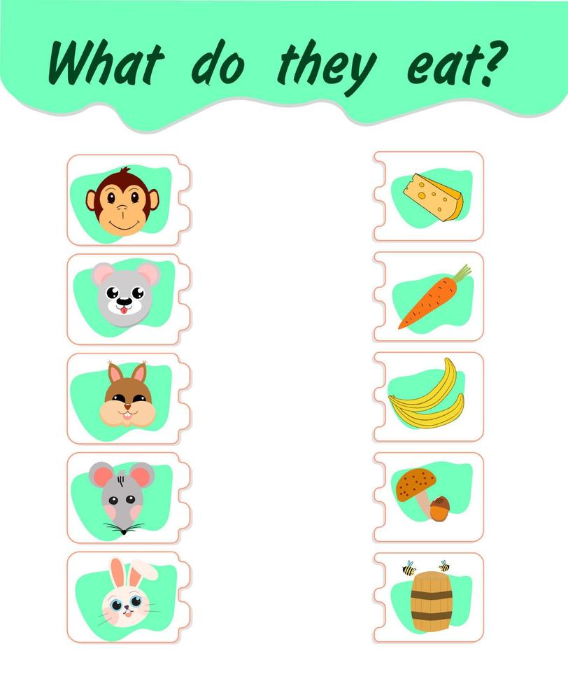 additional education children game who eats what vector