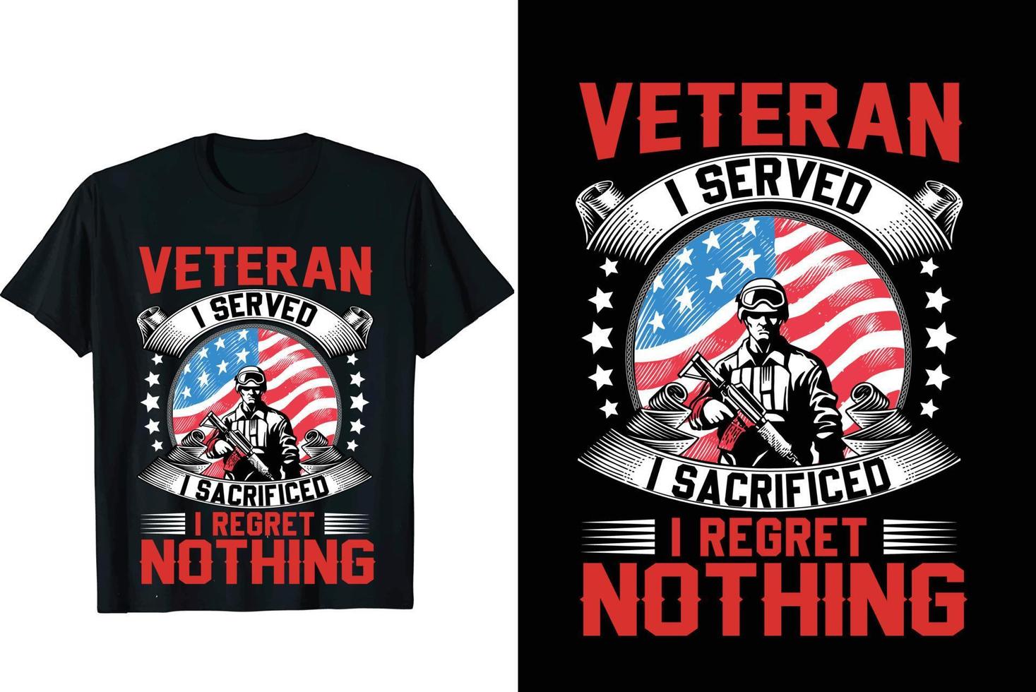 Veteran t shirt design vector