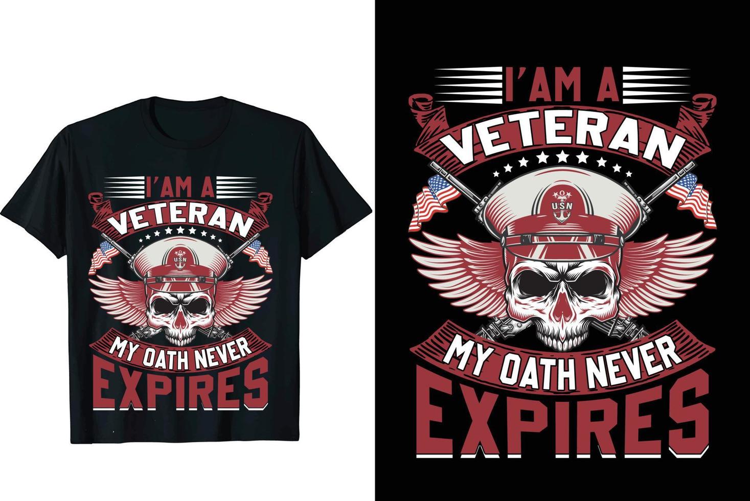 Veteran t shirt design vector
