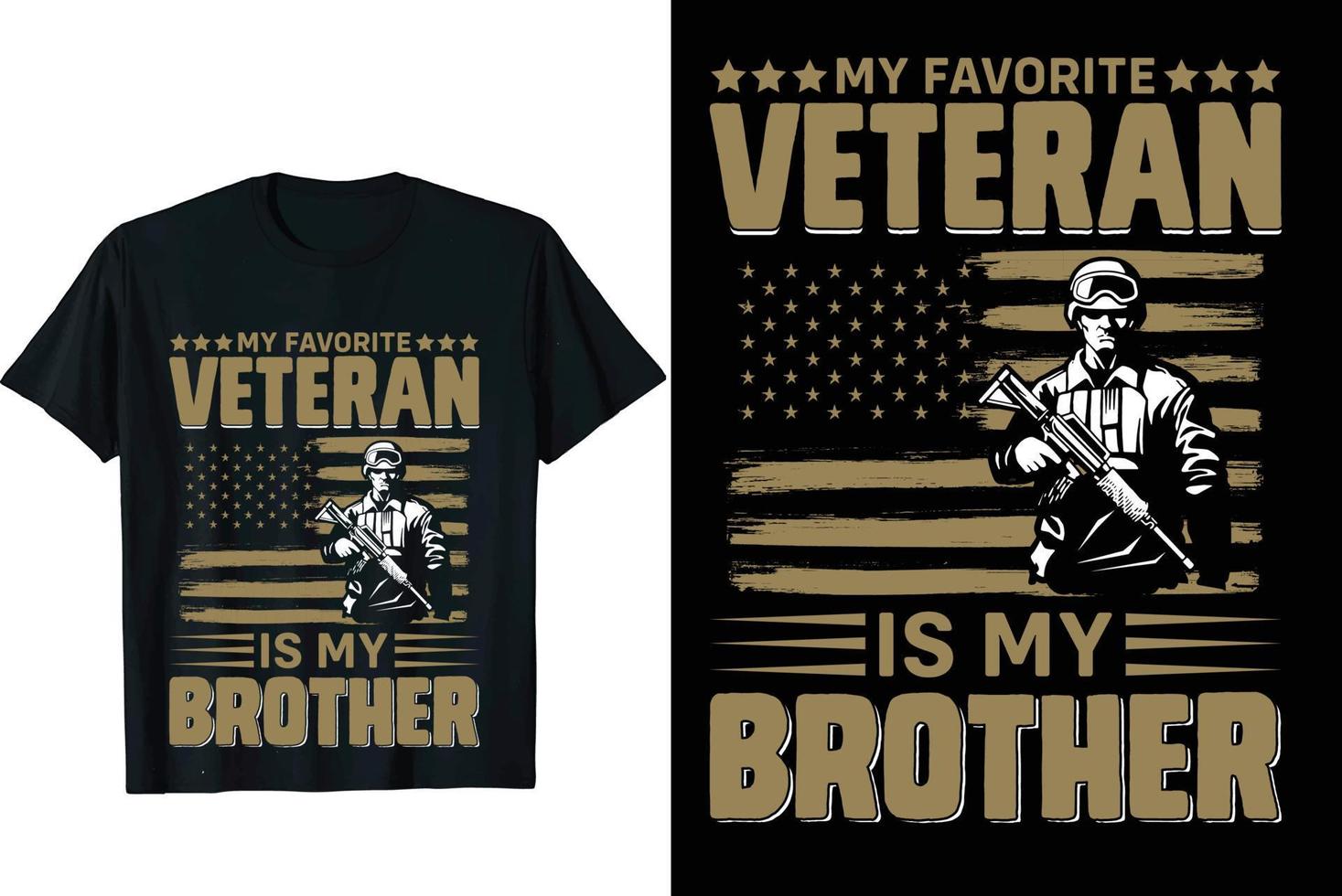 Veteran t shirt design vector