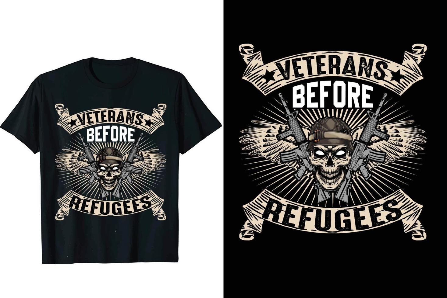 Veteran t shirt design vector