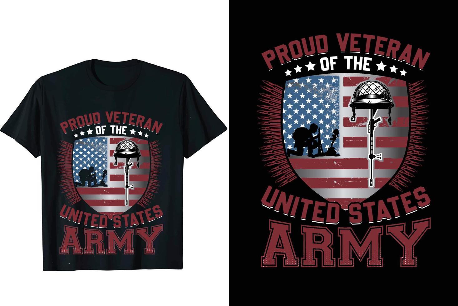 Veteran t shirt design vector