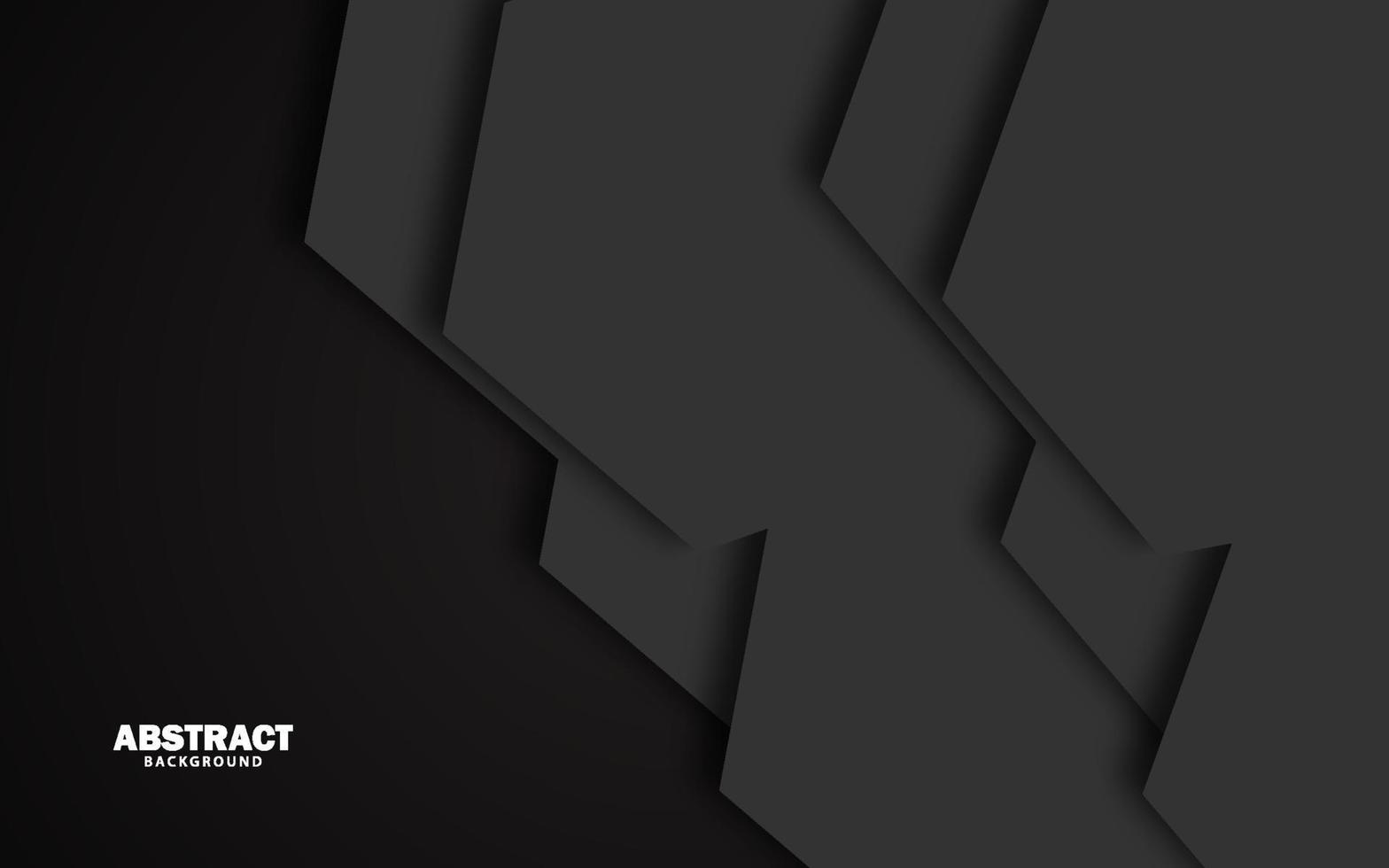 Abstract papercut dark black background banner vector