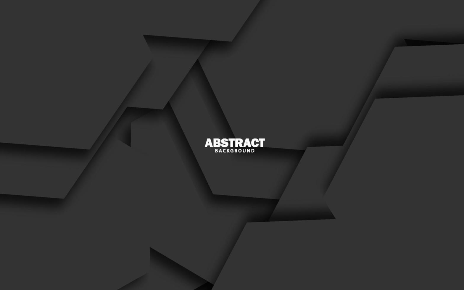 Abstract papercut dark black background banner vector