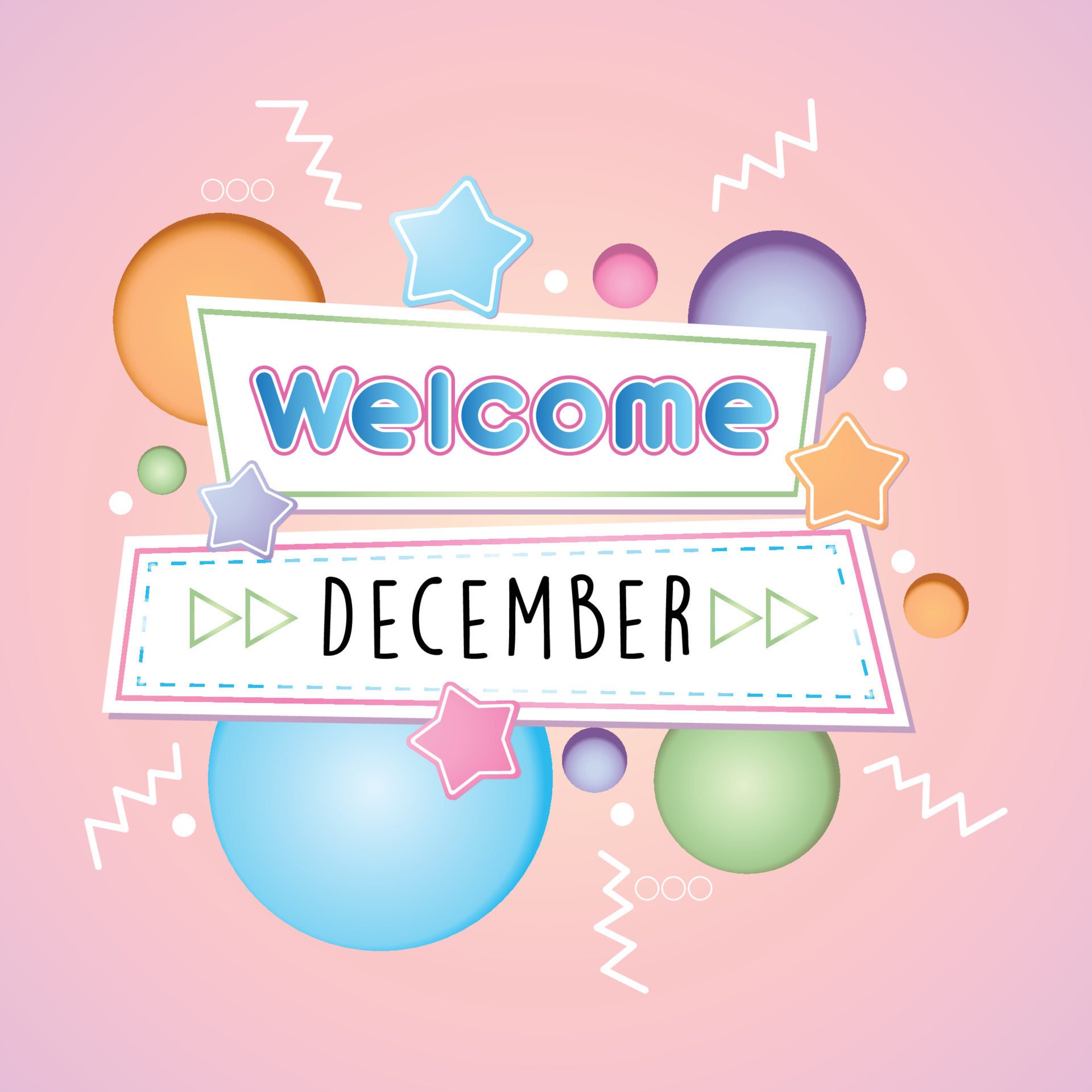 December. Vector for greeting, new month 11895494 Vector Art at