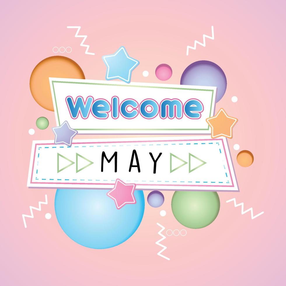 Welcome May. Vector for greeting, new month