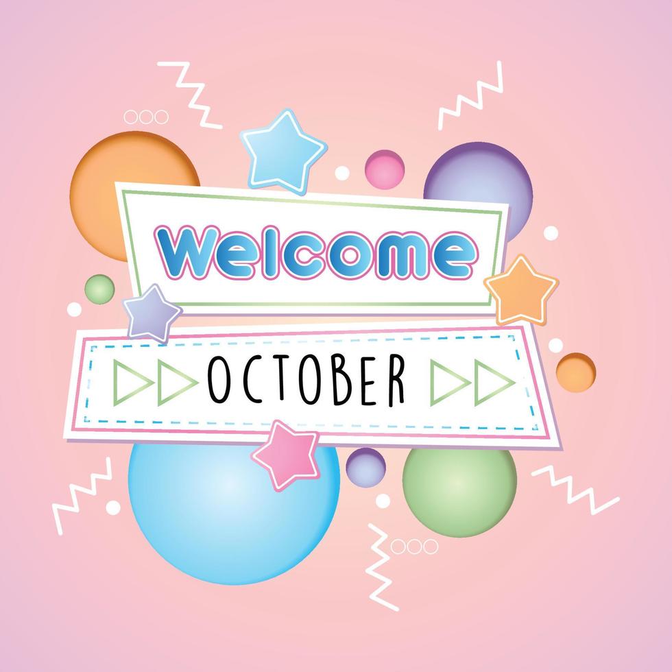 october. Vector for greeting, new month 11895504 Vector Art at