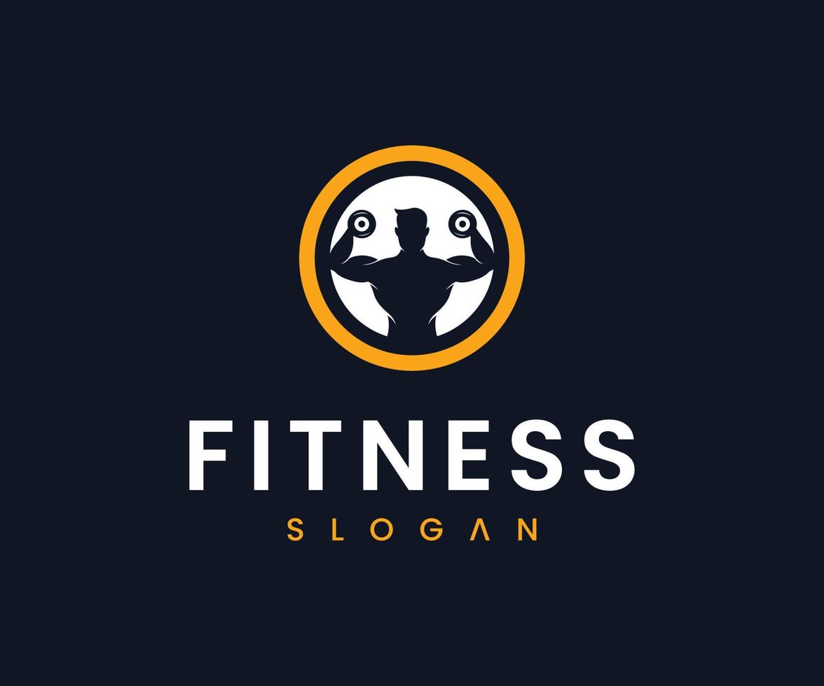 Creative Fitness Gym Logo Design Template vector