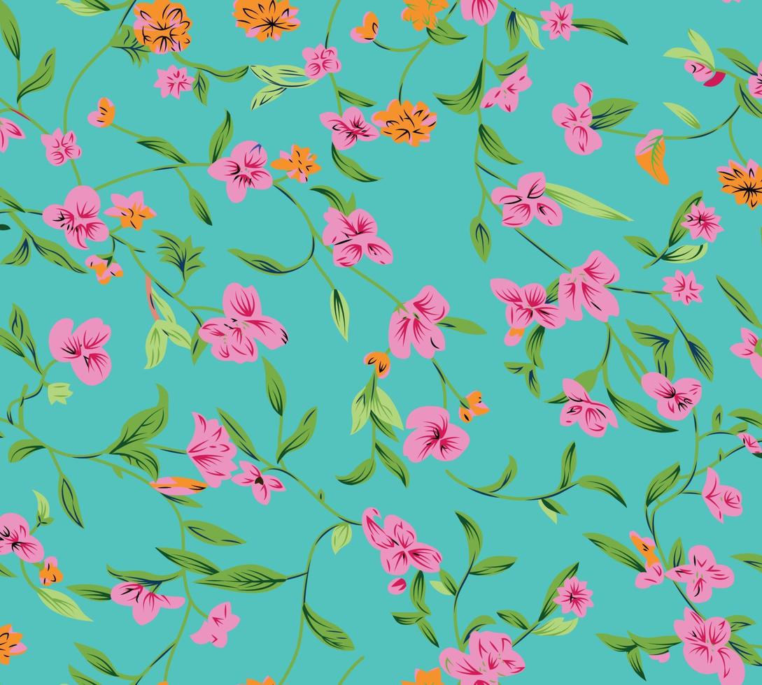 Vector seamless pattern collection.Wild flowers, leaves, branches, candies repeat pattern design set.seamless floral pattern.Handmade. Wallpaper, fabric or design of Illistrator.