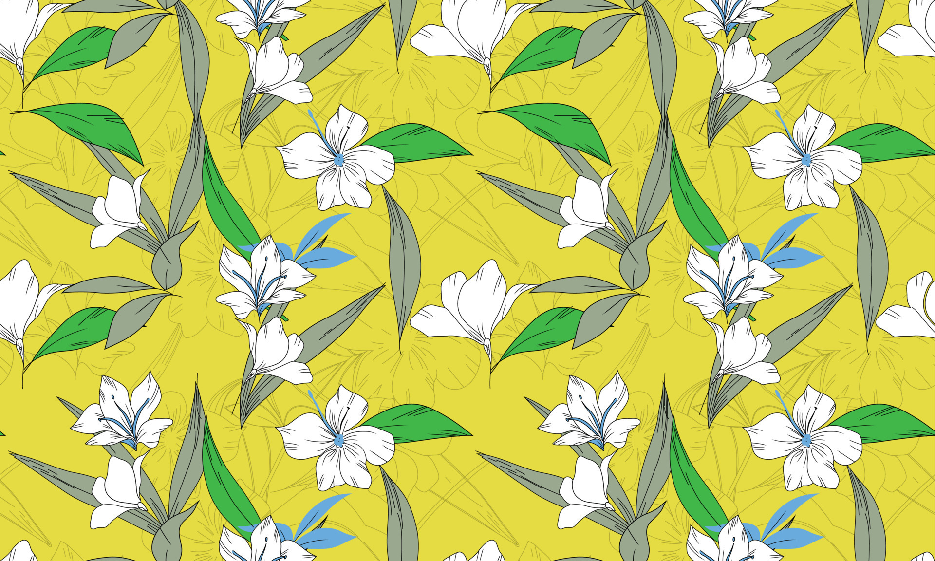 Vector seamless pattern  flowers, leaves, branches, candies  repeat pattern design  floral . Wallpaper,  fabric or design of Illistrator. 11895718 Vector Art at Vecteezy