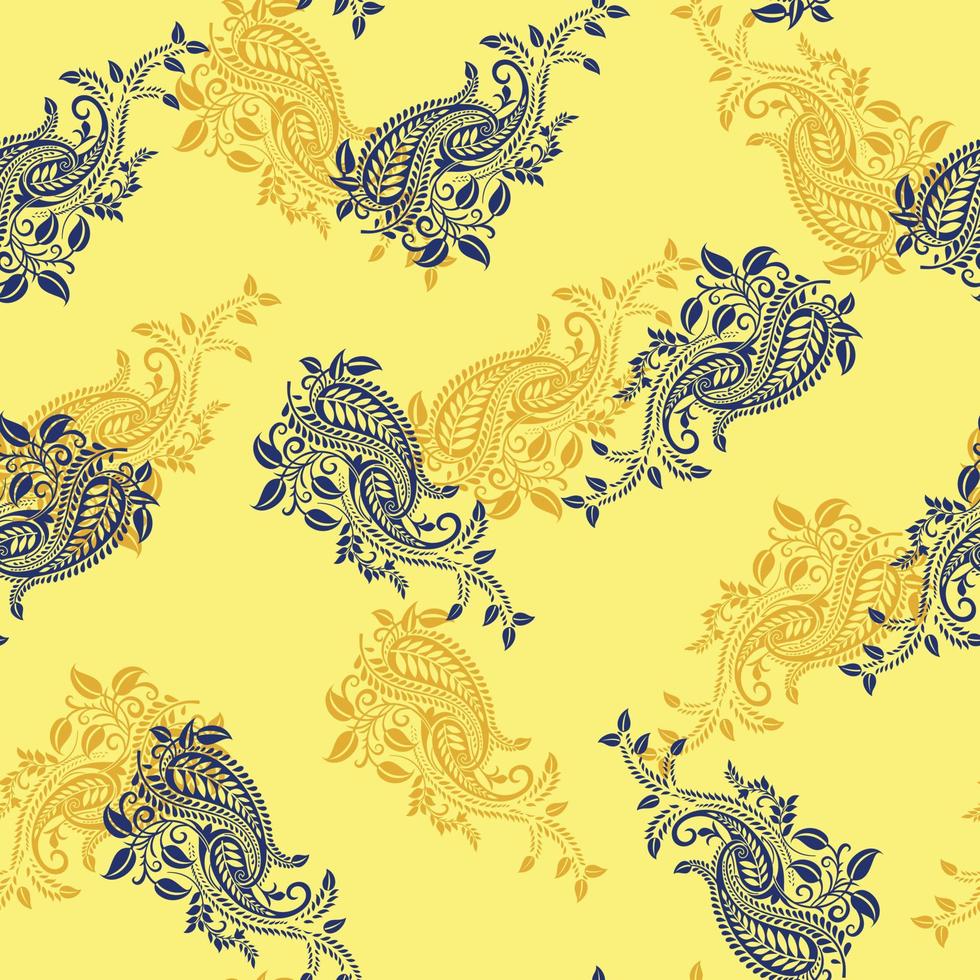 patrón floral sin costuras en vector.colección de patrones sin fisuras vectoriales.flores silvestres, hojas, ramas, caramelos repiten el diseño del patrón.patrón floral sin costuras.hecho a mano. papel tapiz, tela o diseño de vector