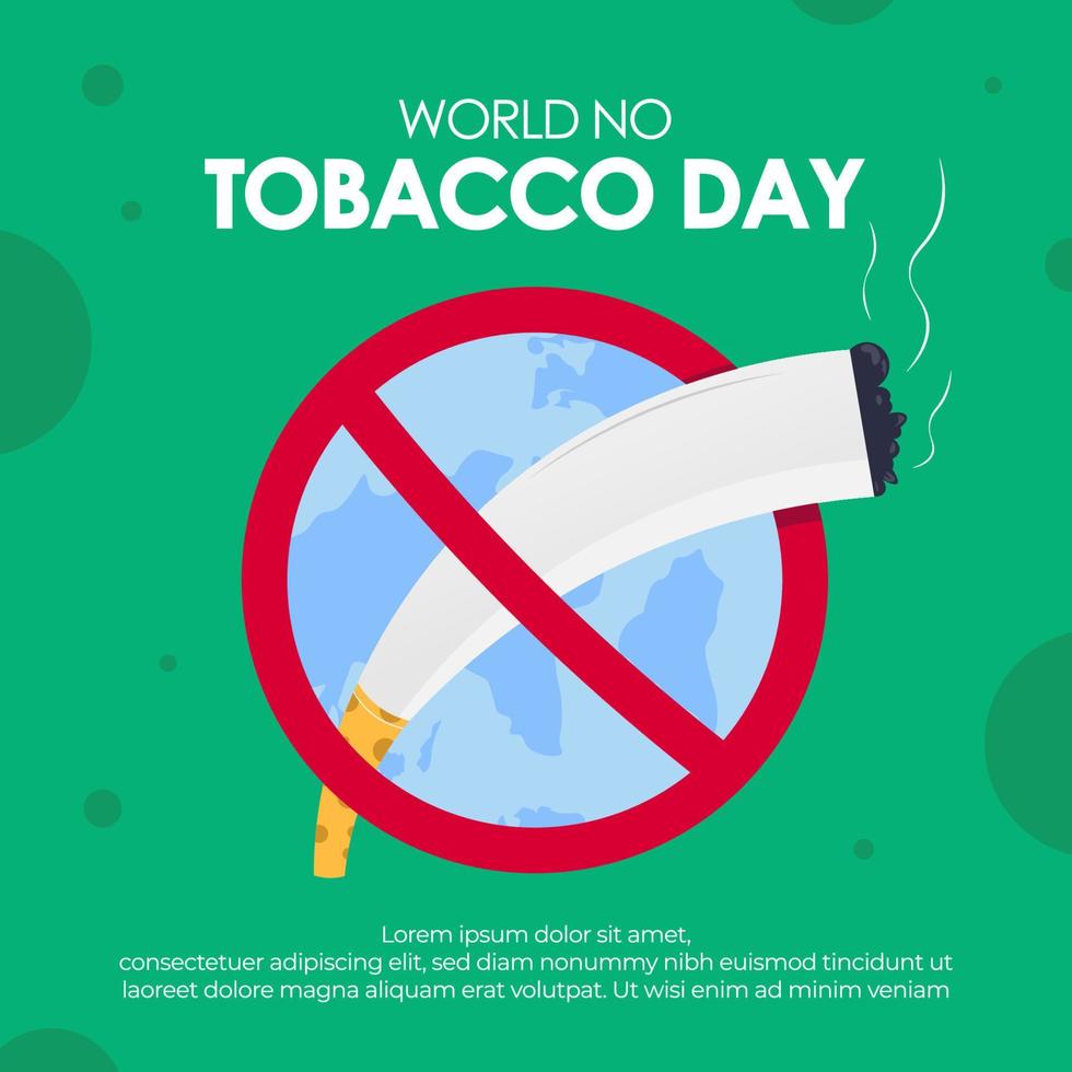 world no tobbaco day vector illustration. death of smoking cigarette vector design
