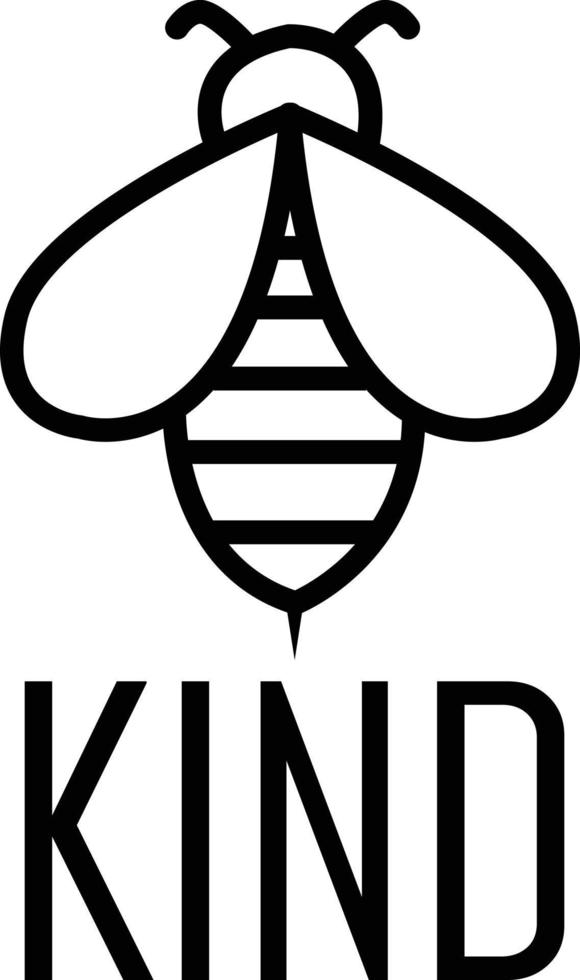 Bee kind icon on white background. Bee kind inspirational sign. Bee kind logo. flat style. vector