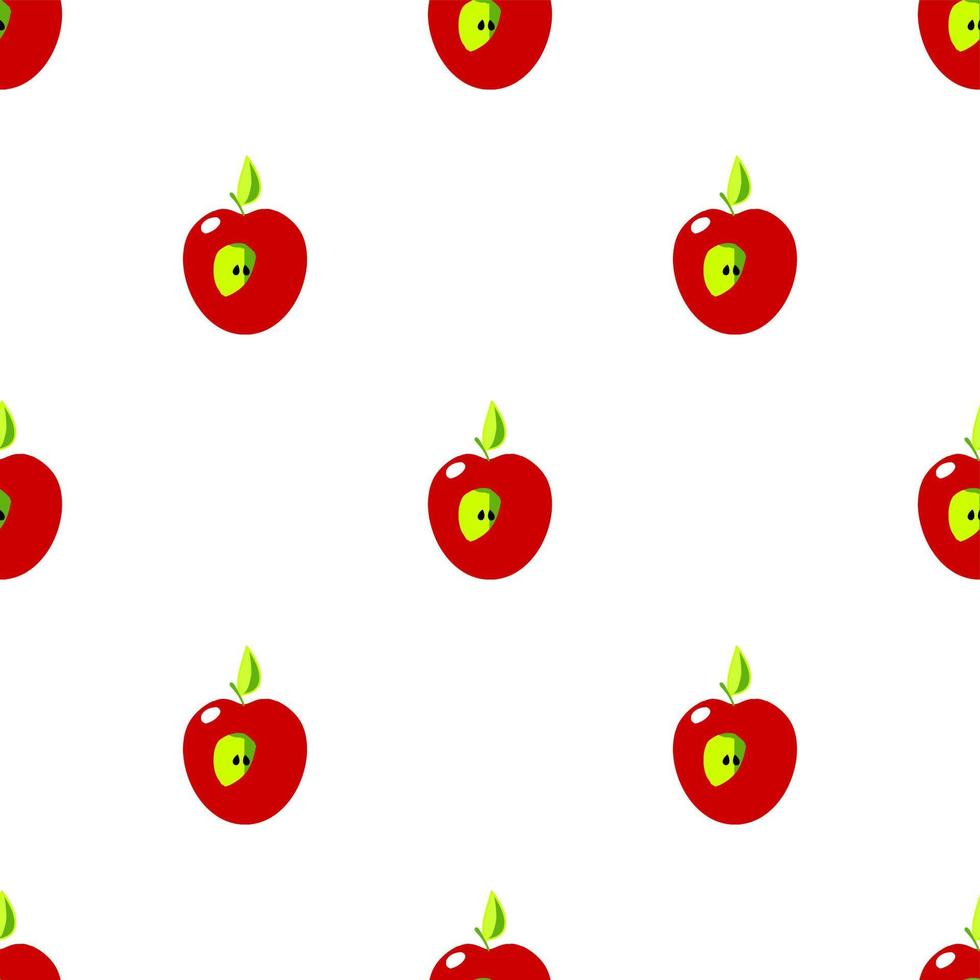 Seamless pattern with apples motif. vector