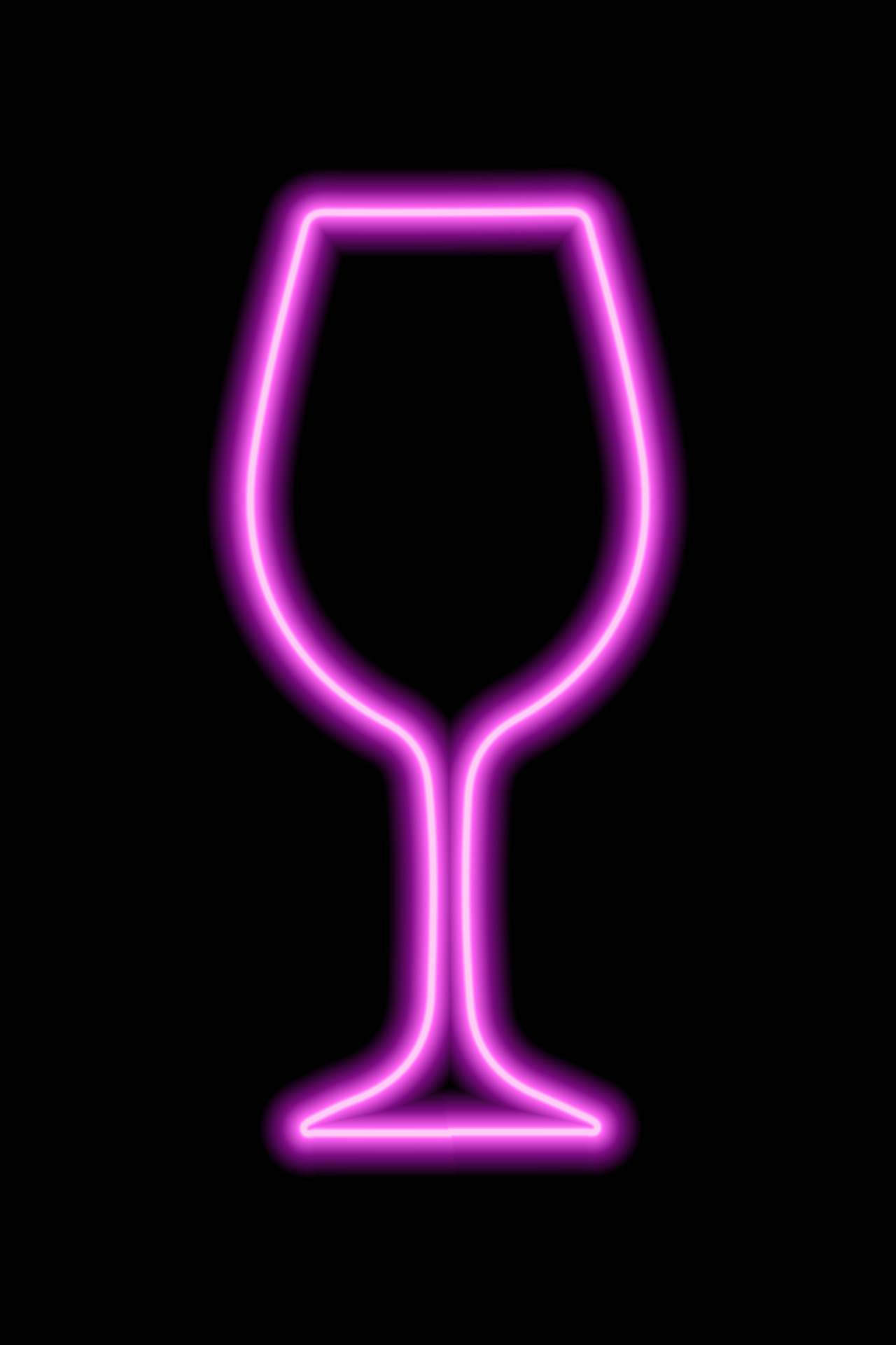 Pink contour wine glass on a black background. Bar, party 11895899 Vector  Art at Vecteezy