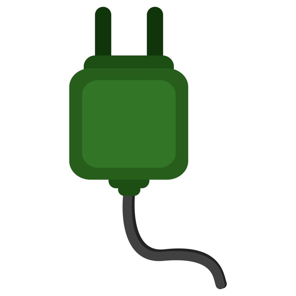 plug icon in flat style vector