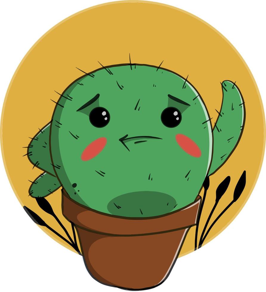 the sad Cactus vector