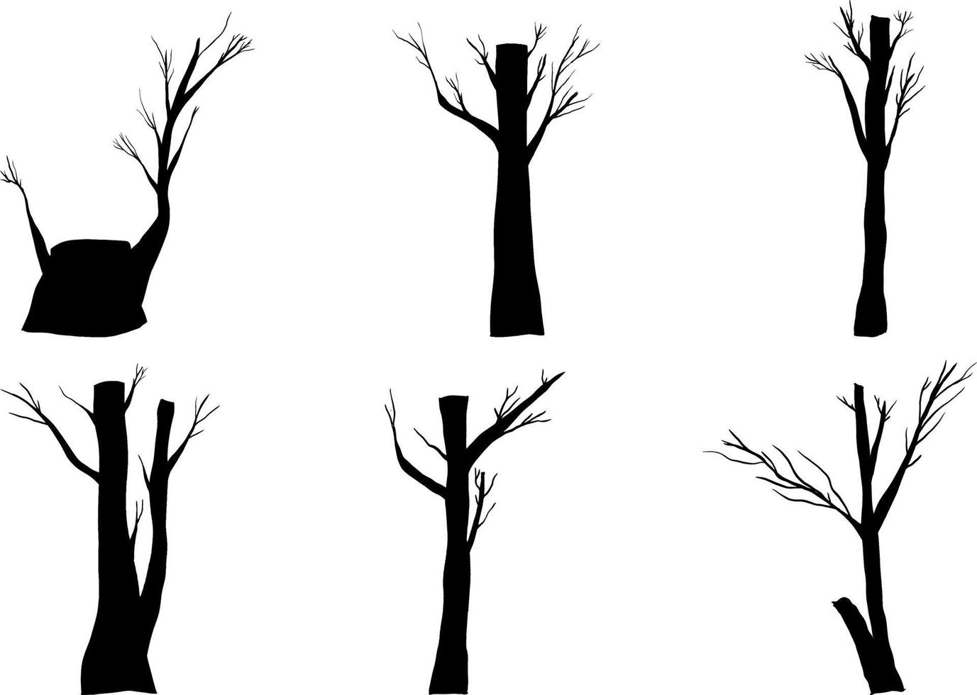 The Silhouette trees vector