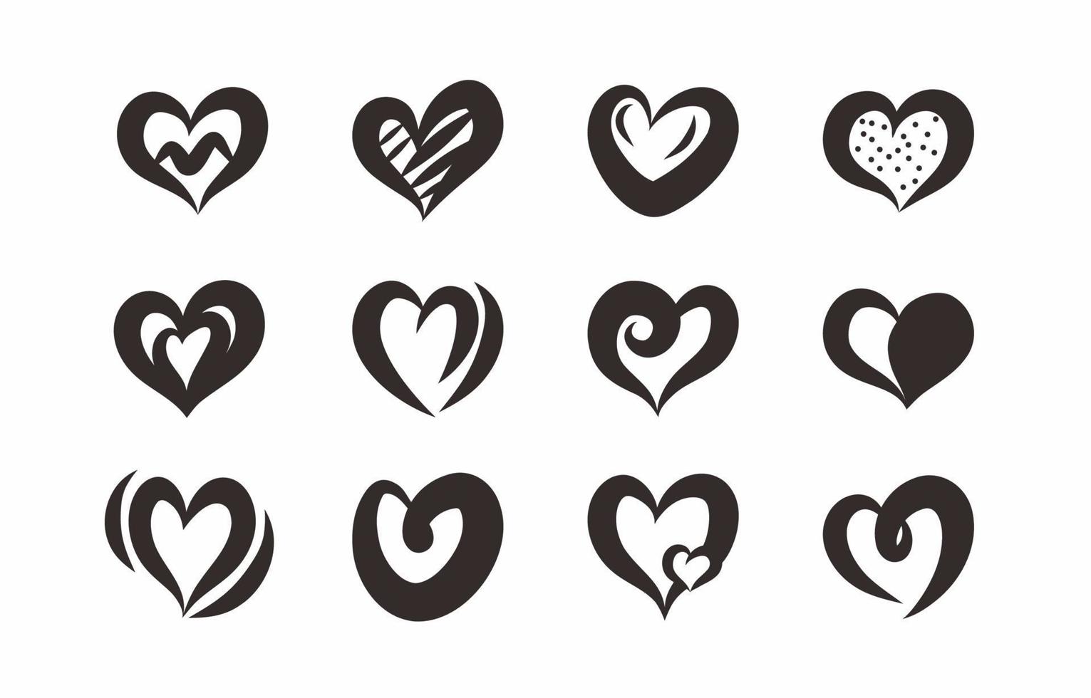 amor doodle colección de iconos dibujados a mano vector