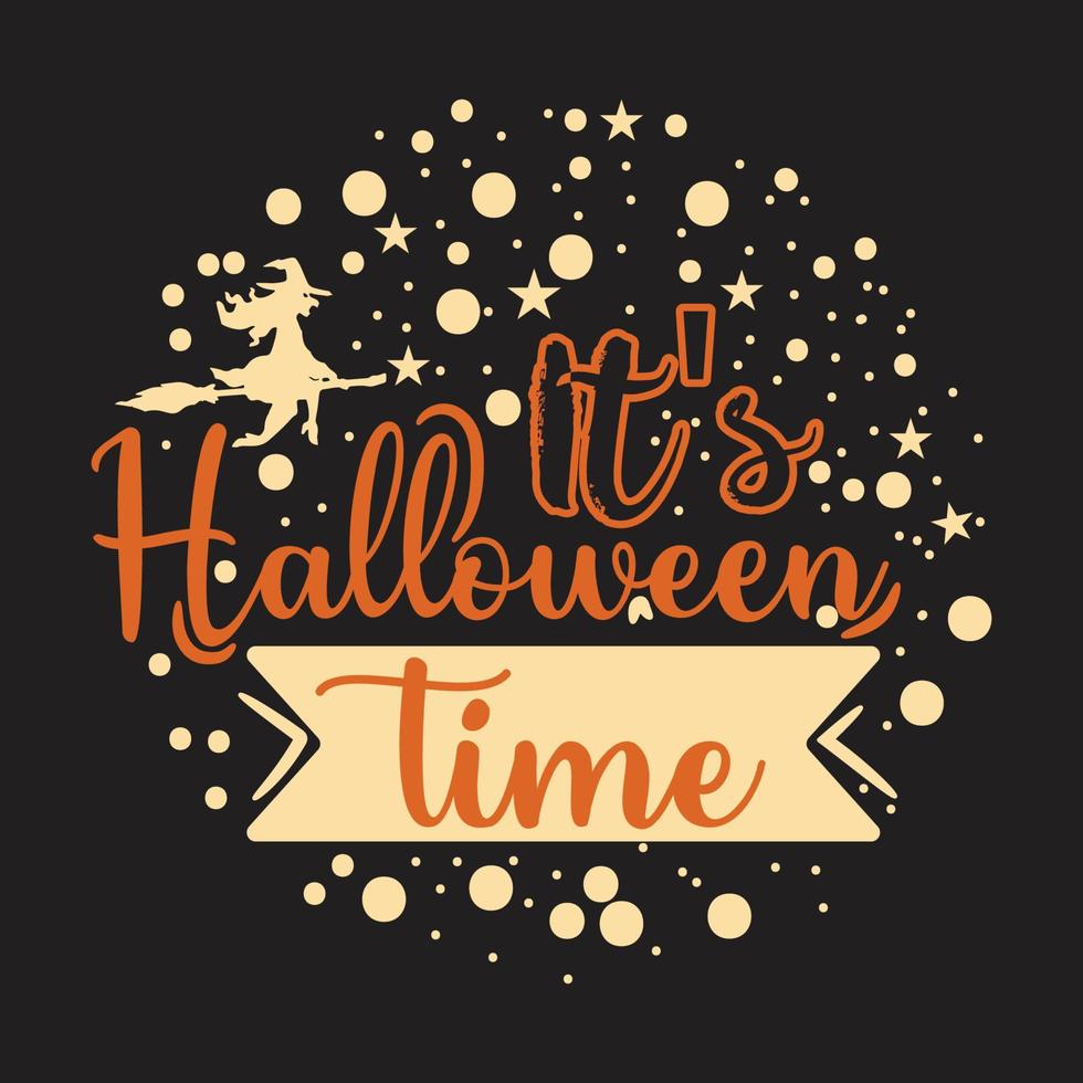 halloween typhography design vector