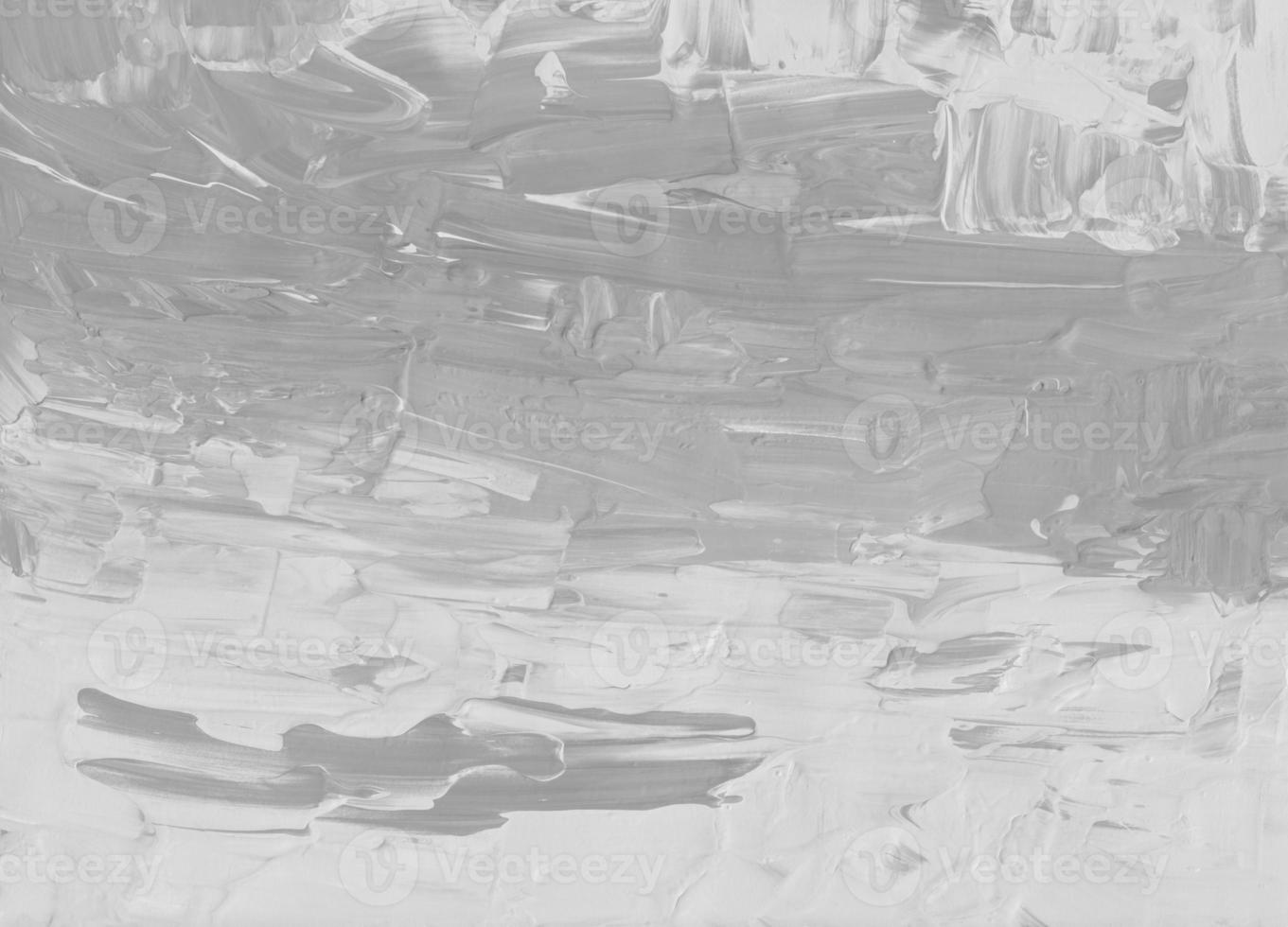 Abstract white and light gray textured background. Monochrome overlay. Gray and white backdrop. Minimalist painting. Brush strokes on paper. photo
