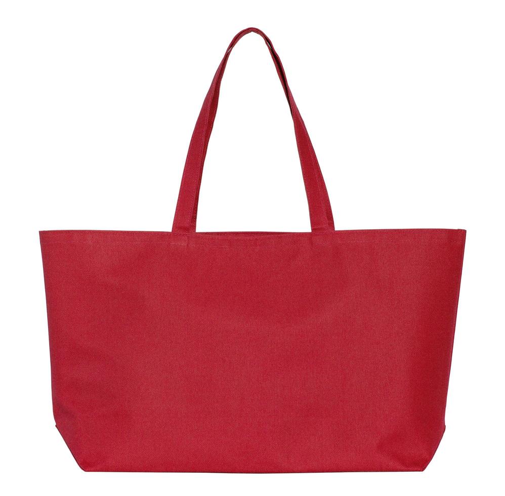 red fabric bag isolated on white with clipping path photo