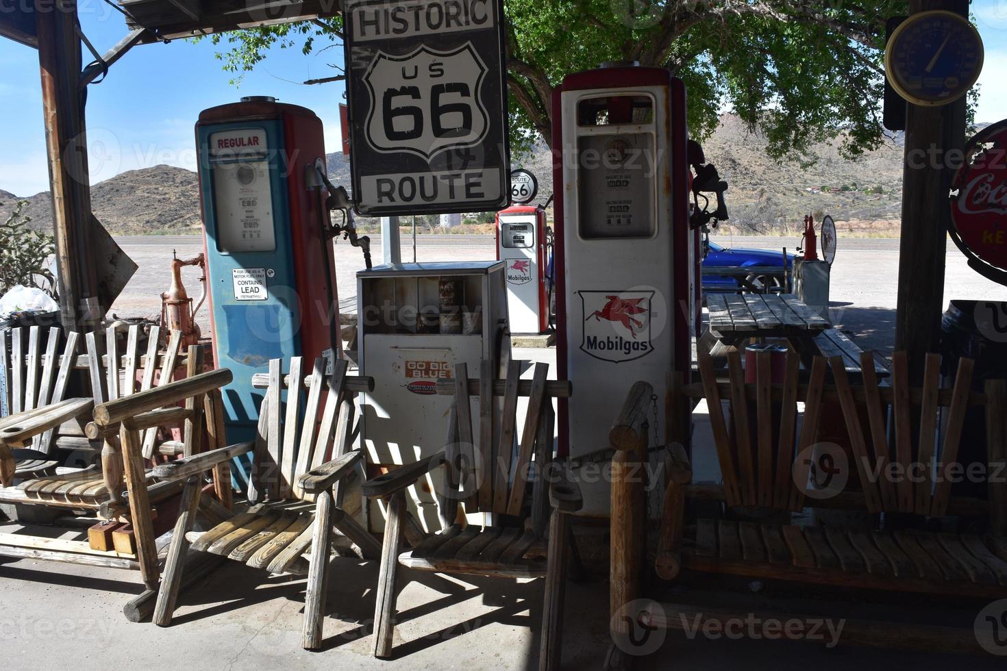 Dilapidated Old Gas Pumps in Hackberry General Store photo