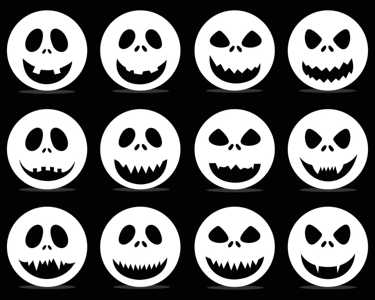 Ghost or scary face of Halloween Day. vector