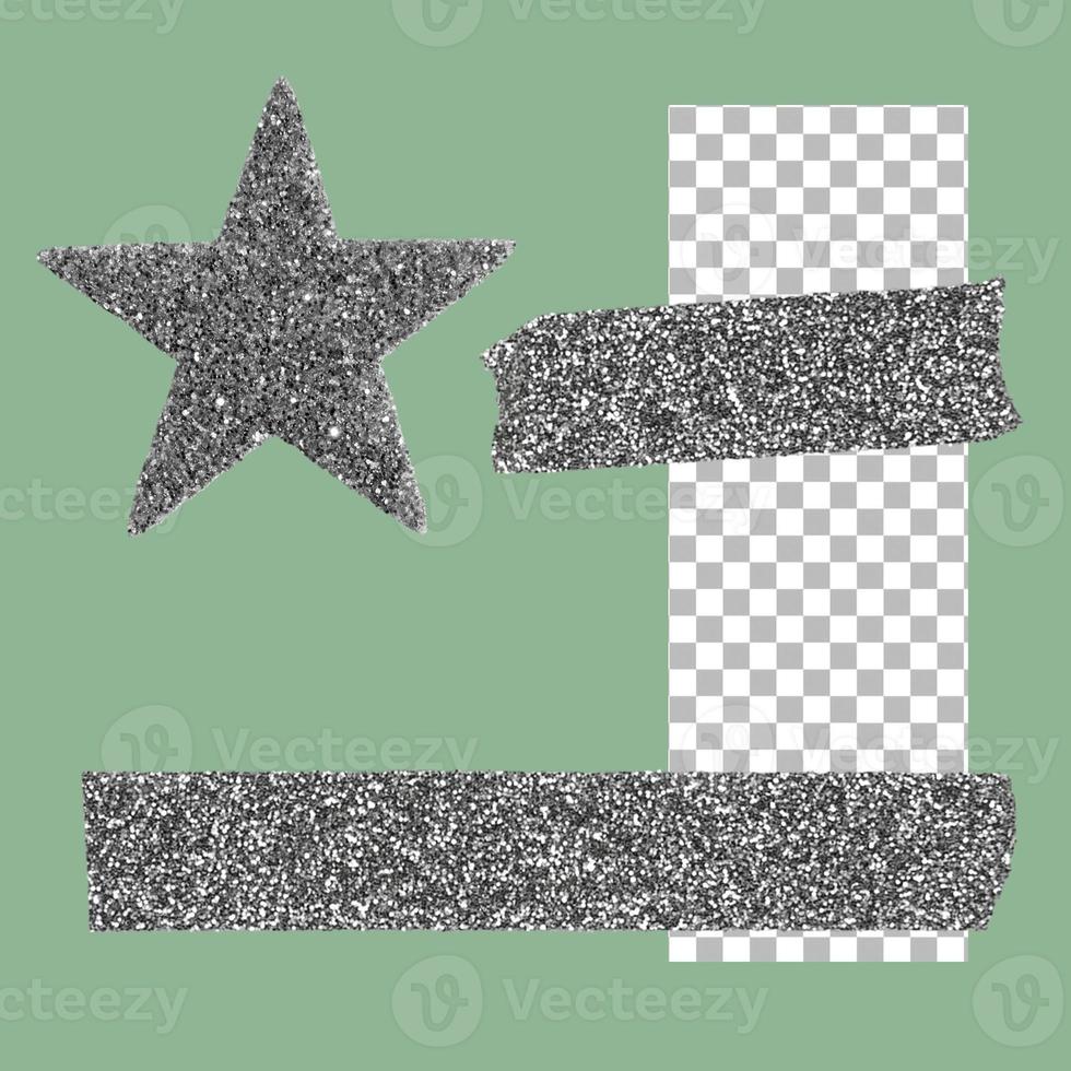 Set of christmas stars and ornament tape photo