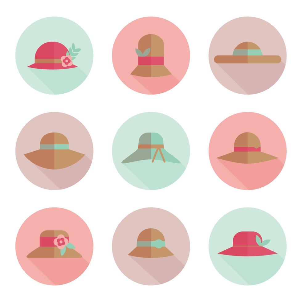 colección de sombreros antiguos vector