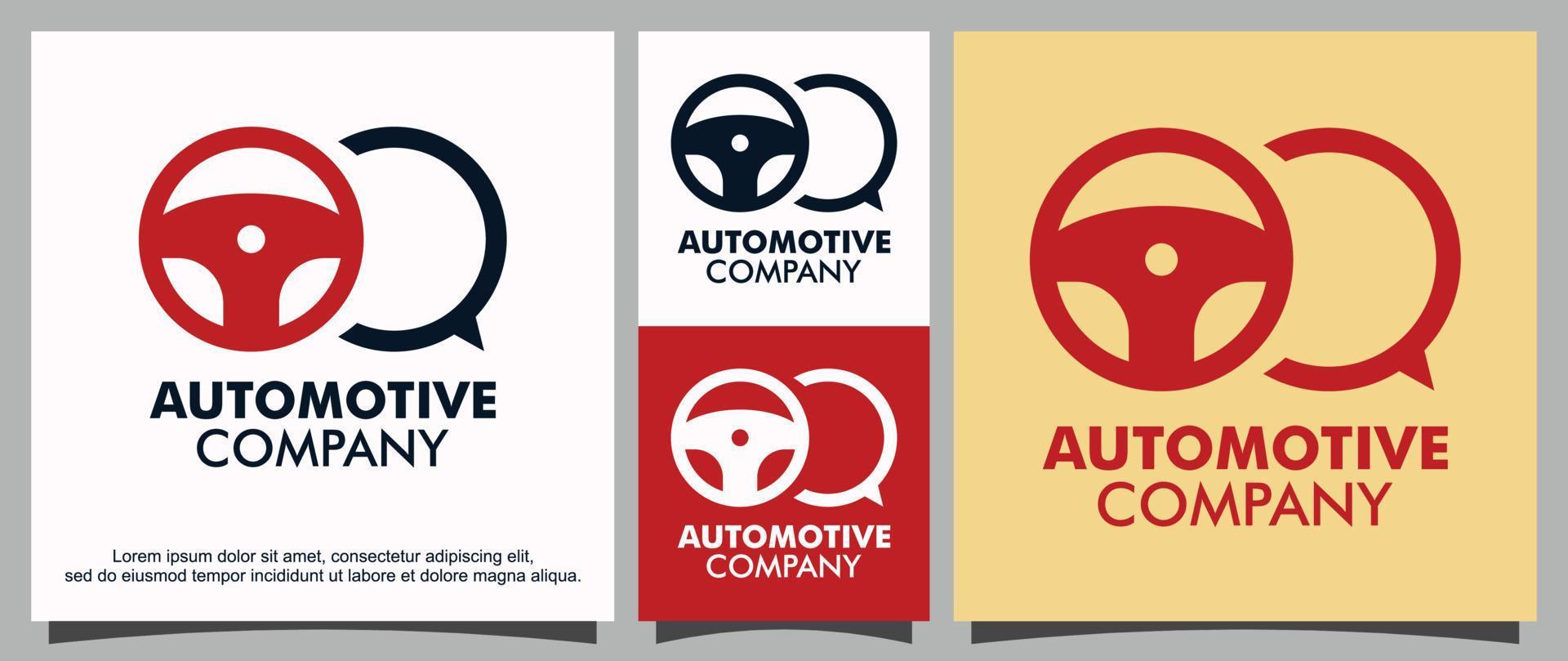 Automotive company logo design template vector