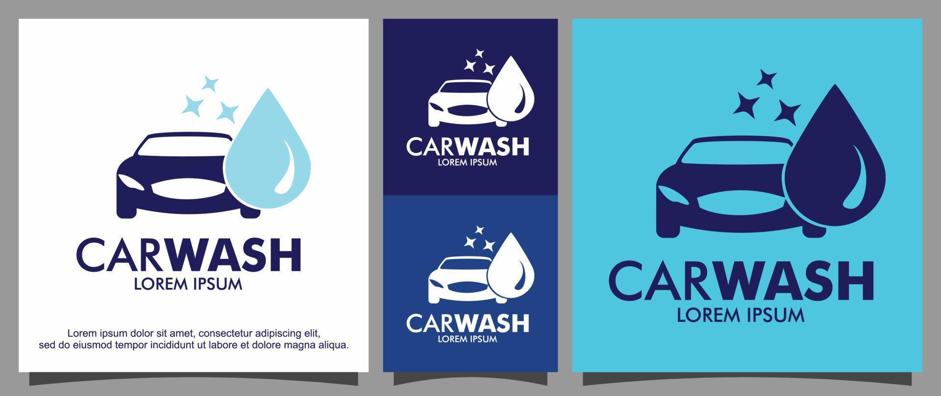 Car wash location logo template vector